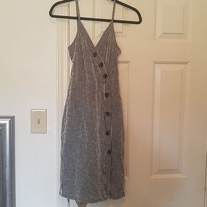 Black and white dress.